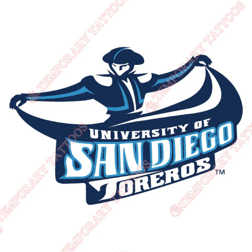 San Diego Toreros Customize Temporary Tattoos Stickers NO.6110
